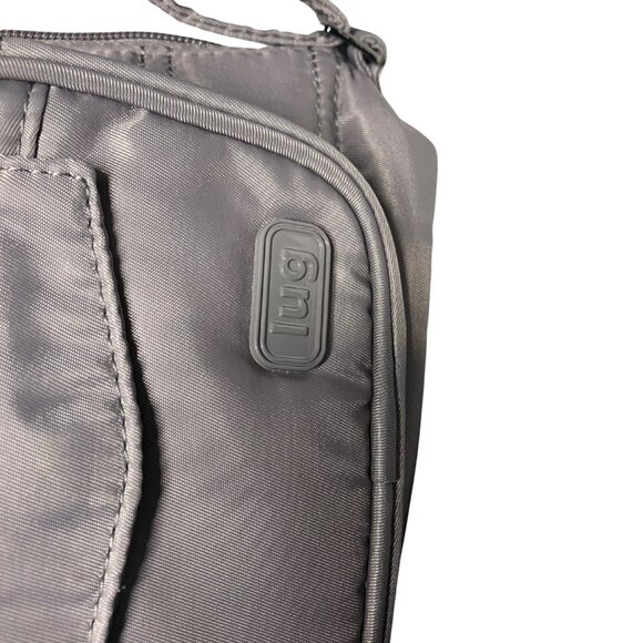Lug Zipliner Quilted Crossbody Shoulder Bag in Gray – Lightweight Travel Organiz - Picture 10 of 16